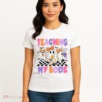 Teaching My Boos Coquette Ghost Teacher Women's T-Shirt thumb 4