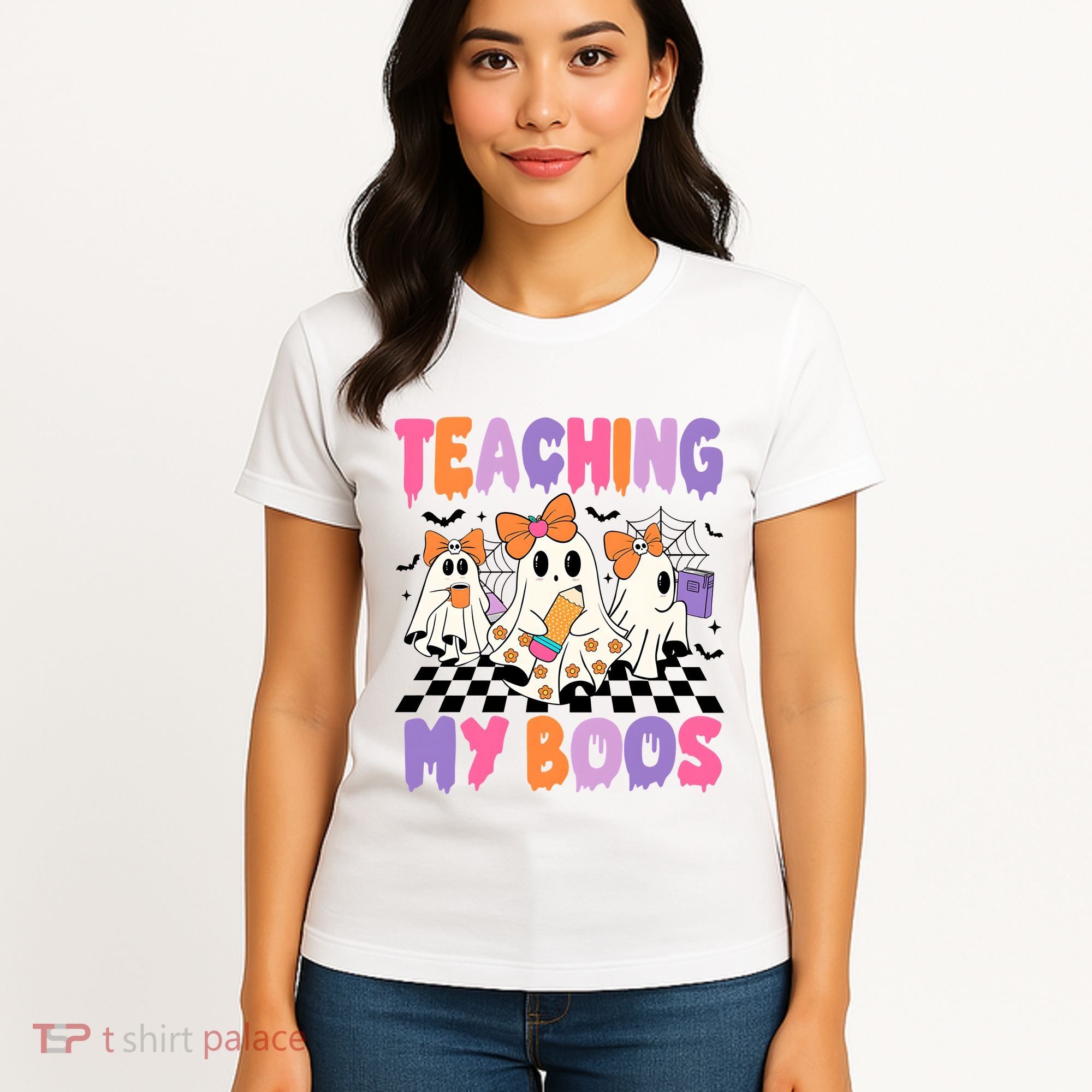 Teaching My Boos Coquette Ghost Teacher Women's T-Shirt