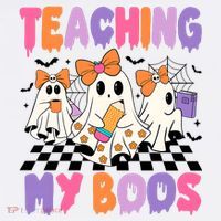 Teaching My Boos Coquette Ghost Teacher Women's T-Shirt thumb 6