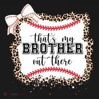 Thats My Brother Out There Cute Baseball Game Day Women's Hoodie thumb 2