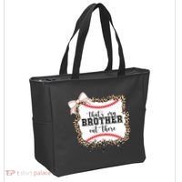 Thats My Brother Out There Cute Baseball Game Day Tote Bag thumb 2