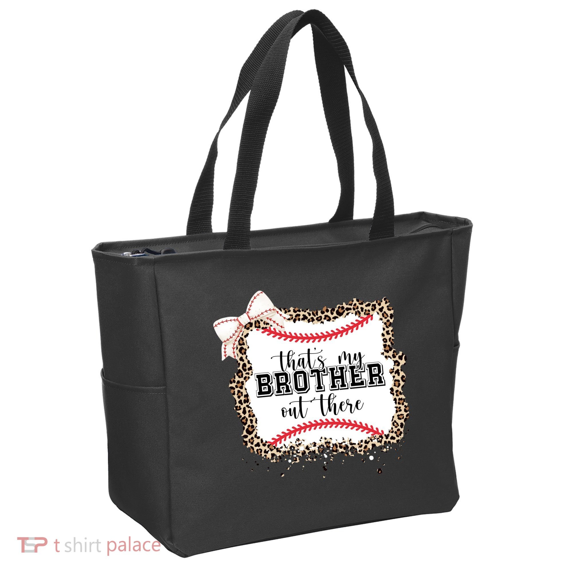 Thats My Brother Out There Cute Baseball Game Day Tote Bag