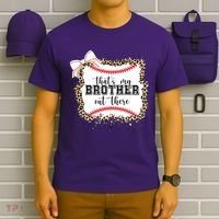 Thats My Brother Out There Cute Baseball Game Day T-Shirt thumb 6