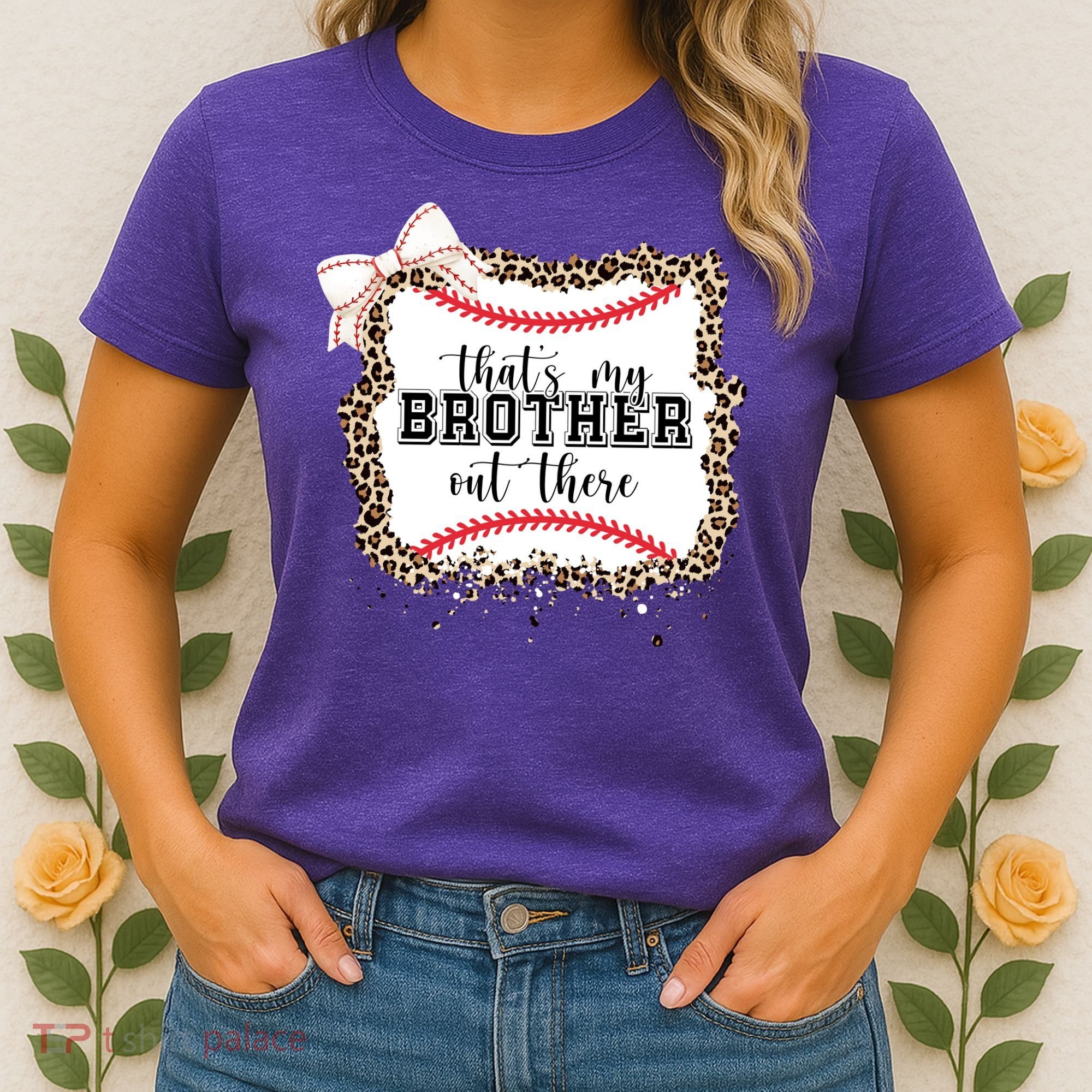 Thats My Brother Out There Cute Baseball Game Day Women's T-Shirt