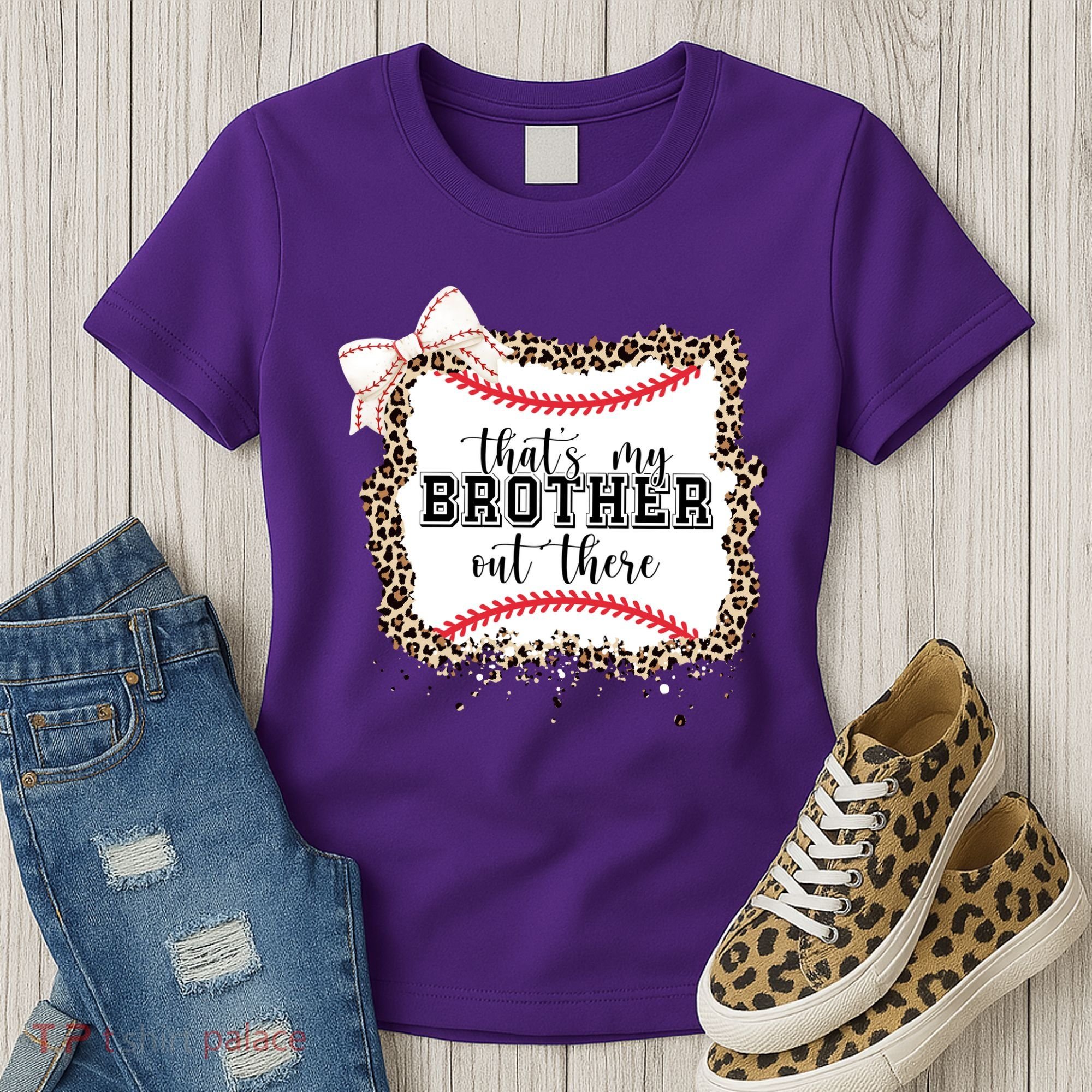 Thats My Brother Out There Cute Baseball Game Day Women's T-Shirt