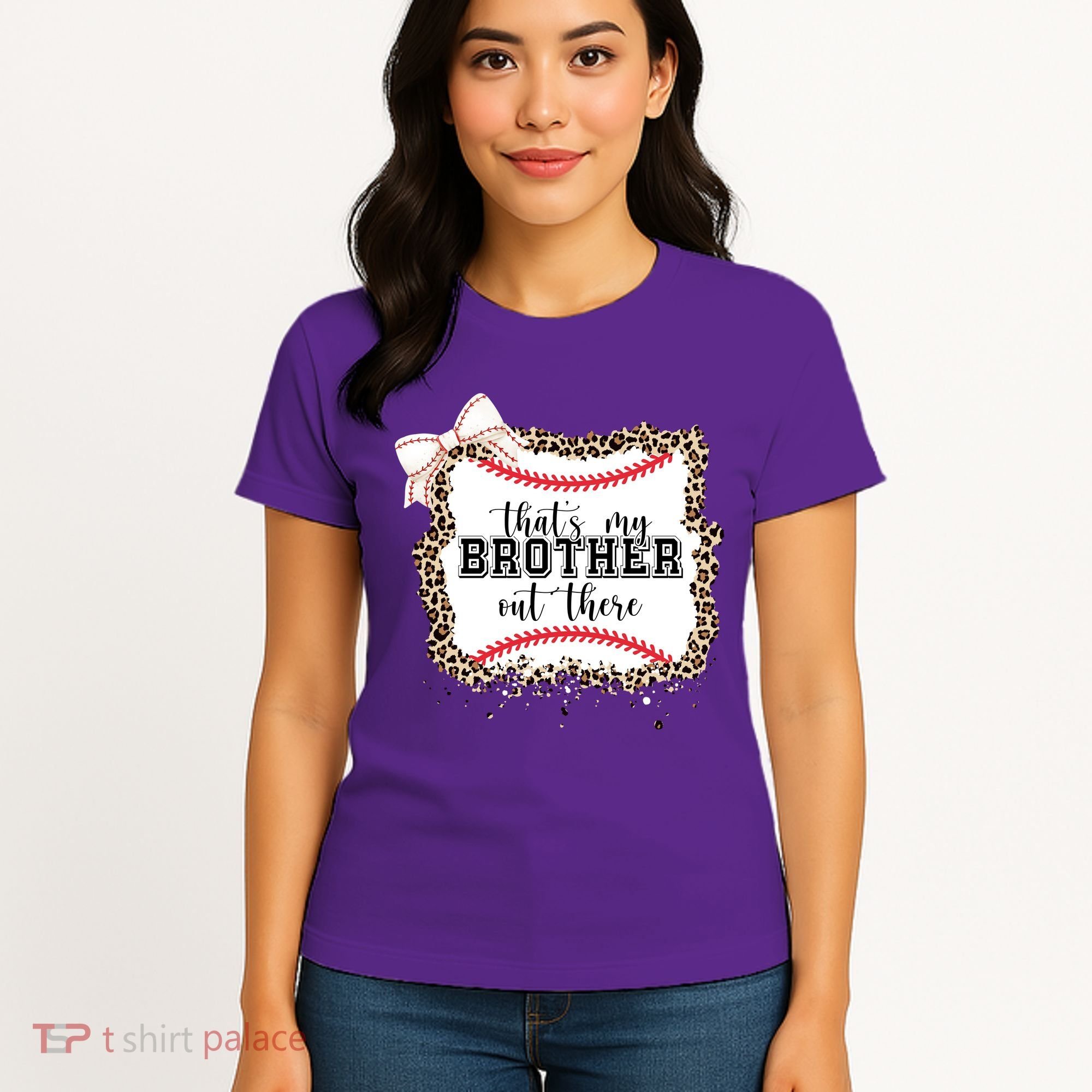 Thats My Brother Out There Cute Baseball Game Day Women's T-Shirt