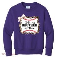 Thats My Brother Out There Cute Baseball Game Day Kids Sweatshirt thumb 0