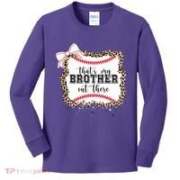 Thats My Brother Out There Cute Baseball Game Day Kids Long Sleeve Shirt thumb 0