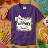 Thats My Brother Out There Cute Baseball Game Day Kids T-Shirt thumb 3