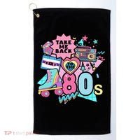 Take Me Back To The 80s Retro Golf Towel thumb 0