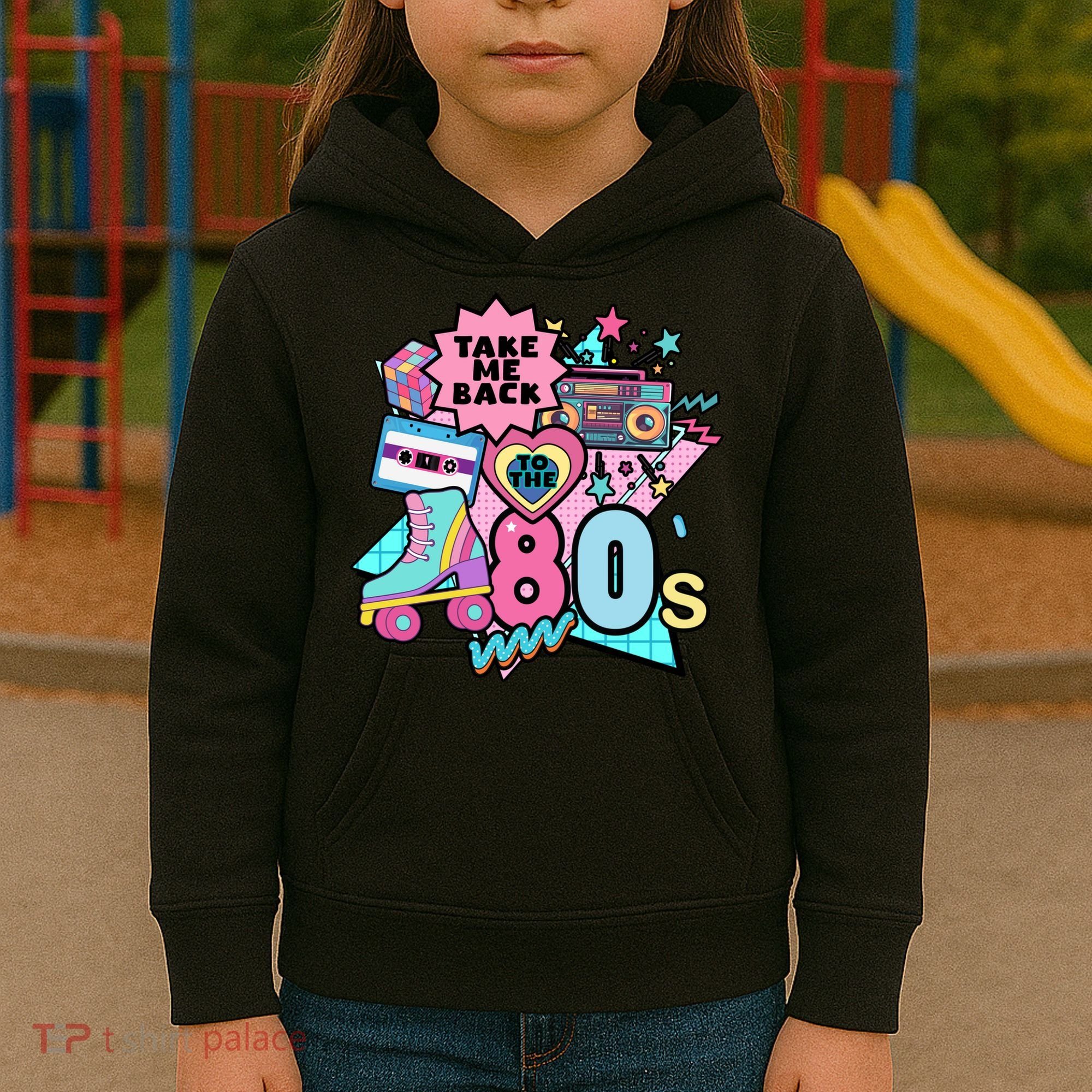 Take Me Back To The 80s Retro Kids Hoodie