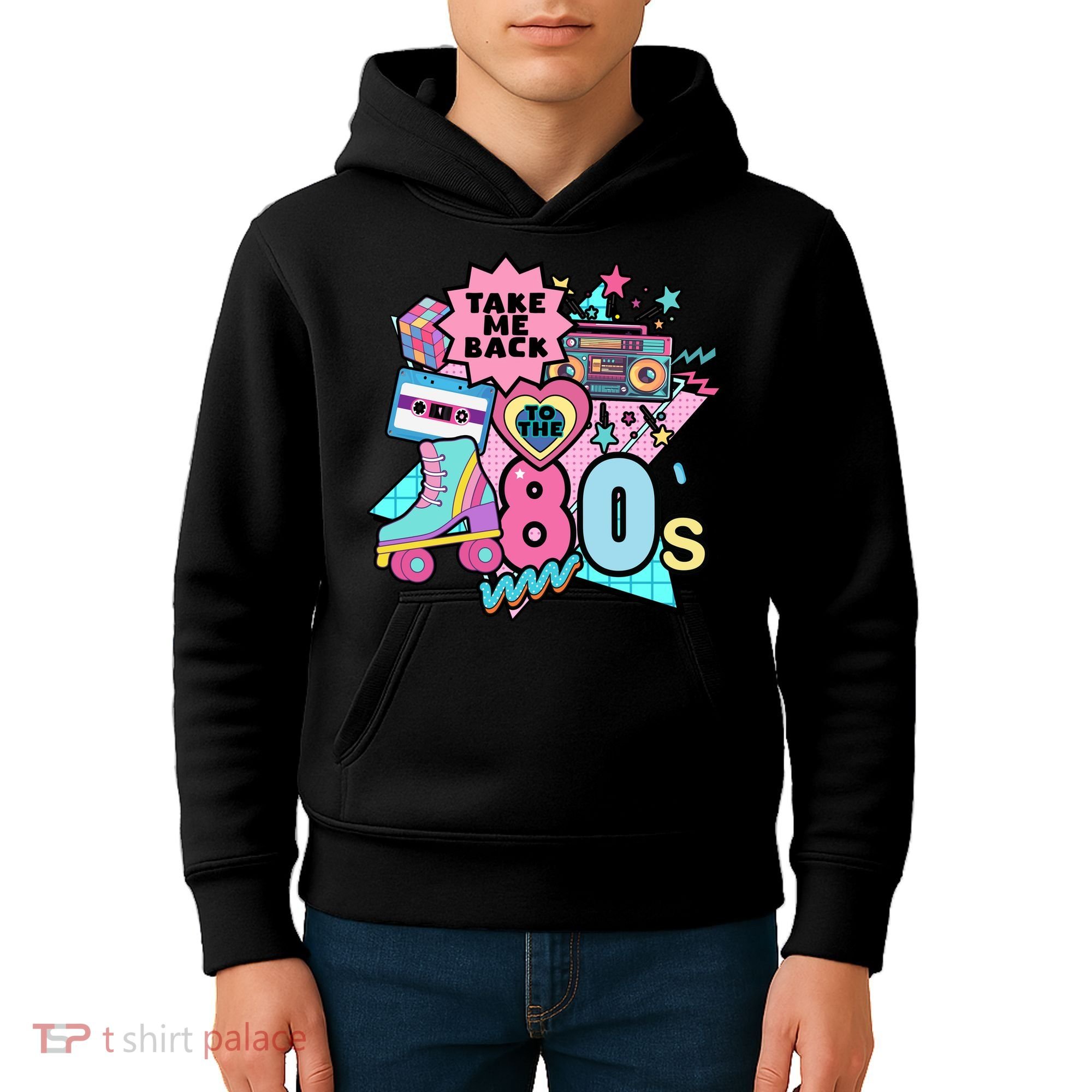 Take Me Back To The 80s Retro Kids Hoodie
