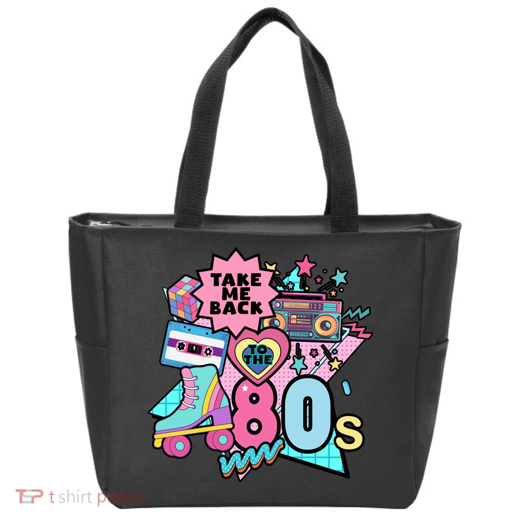 Take Me Back To The 80s Retro Tote Bag