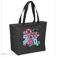 Take Me Back To The 80s Retro Tote Bag thumb 2