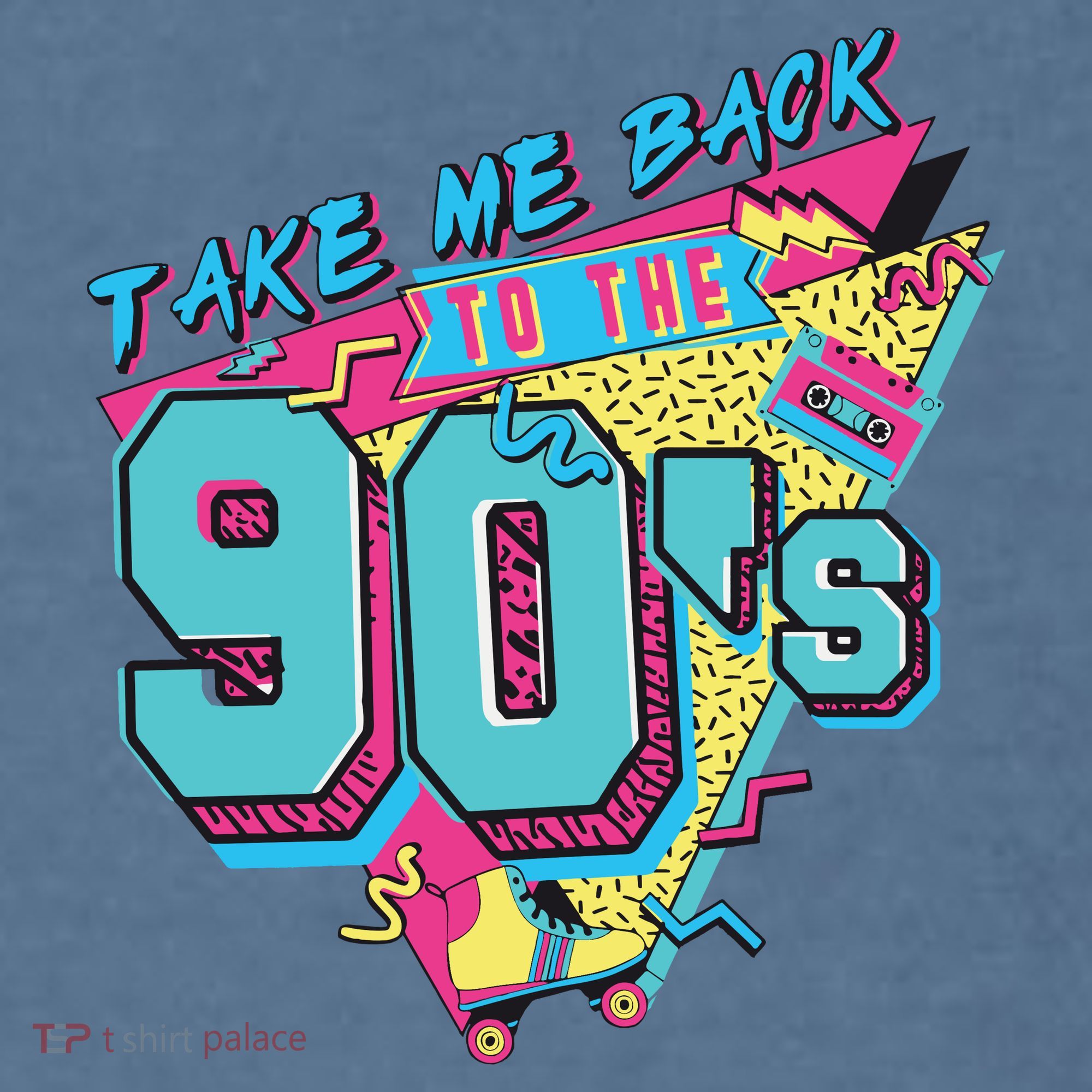 Take Me Back To The 90S Party Comfort Colors Garment-Dyed Hooded Sweatshirt