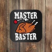 Thanksgiving Master Baster Funny Turkey Day Fall Coaster thumb 0