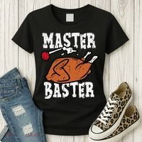 Thanksgiving Master Baster Funny Turkey Day Fall Women's T-Shirt thumb 3