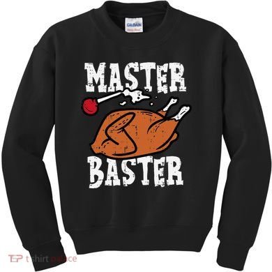 Thanksgiving Master Baster Funny Turkey Day Fall Kids Sweatshirt