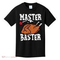 Thanksgiving Master Baster Funny Turkey Day Fall Kids T-Shirt thumb 0
