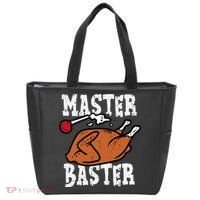 Thanksgiving Master Baster Funny Turkey Day Fall Tote Bag thumb 0