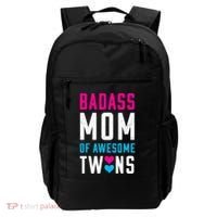 Twin Mom Badass Mom Of Twins Awesome Twins Gift Backpack thumb 0