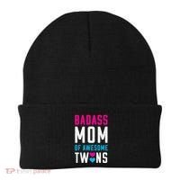 Twin Mom Badass Mom Of Twins Awesome Twins Gift Beanie thumb 0