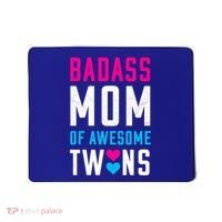 Twin Mom Badass Mom Of Twins Awesome Twins Gift Mousepad thumb 0