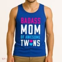 Twin Mom Badass Mom Of Twins Awesome Twins Gift Tank Top thumb 3