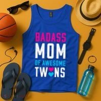 Twin Mom Badass Mom Of Twins Awesome Twins Gift Tank Top thumb 4