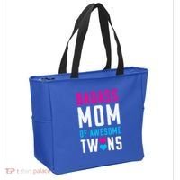 Twin Mom Badass Mom Of Twins Awesome Twins Gift Tote Bag thumb 2