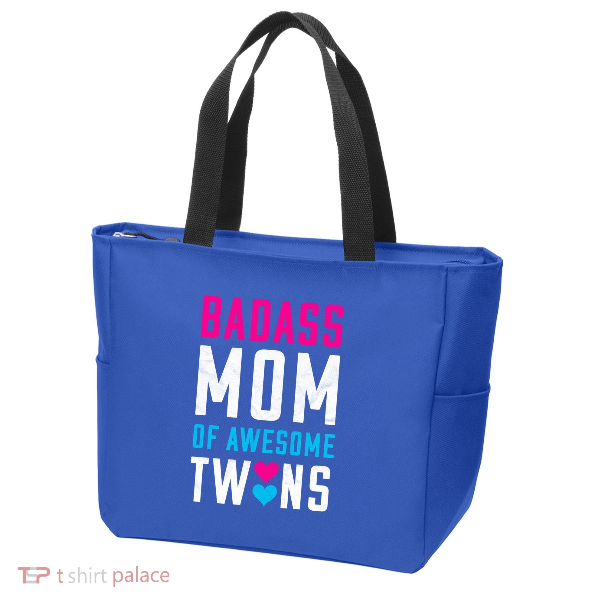 Twin Mom Badass Mom Of Twins Awesome Twins Gift Tote Bag