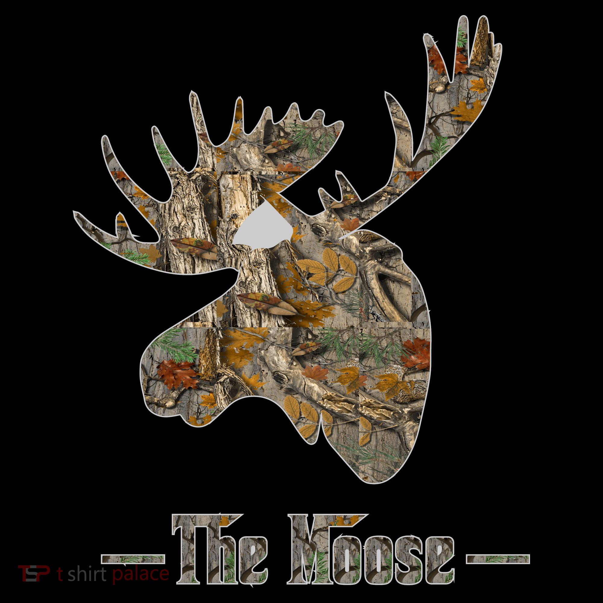 The Moose Camouflage Button