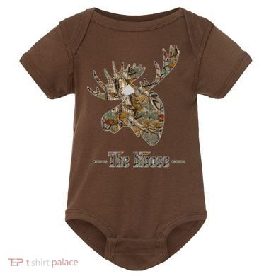 The Moose Camouflage Baby Bodysuit