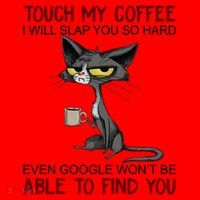 Touch My Coffee I Will Slap You So Hard Funny Cat Lover Gift Santa Hat thumb 1