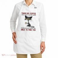 Touch My Coffee I Will Slap You So Hard Funny Cat Lover Gift Apron thumb 2