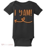 Thanksgiving Matching Couple Shes My Sweet Potato I Yam Set Baby Bodysuit thumb 0