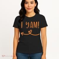 Thanksgiving Matching Couple Shes My Sweet Potato I Yam Set Women's T-Shirt thumb 4