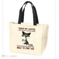 Touch My Coffee I Will Slap You So Hard Funny Cat Lover Gift Tote Bag thumb 3