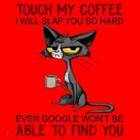 Touch My Coffee I Will Slap You So Hard Funny Cat Lover Gift Santa Hat thumb 1