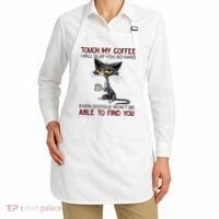 Touch My Coffee I Will Slap You So Hard Funny Cat Lover Gift Apron thumb 2