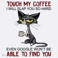 Touch My Coffee I Will Slap You So Hard Funny Cat Lover Gift Women's Hoodie thumb 2