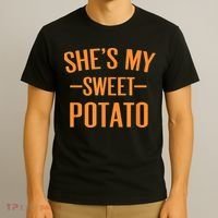 Thanksgiving Matching Couples She's My Sweet Potato I Yam T-Shirt thumb 3