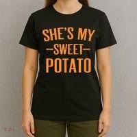 Thanksgiving Matching Couples She's My Sweet Potato I Yam T-Shirt thumb 4