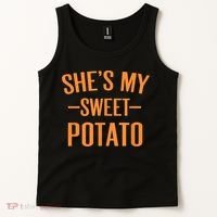 Thanksgiving Matching Couples She's My Sweet Potato I Yam Tank Top thumb 2