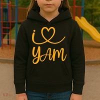 Thanksgiving Matching Couples She's My Sweet Potato I Yam Kids Hoodie thumb 3