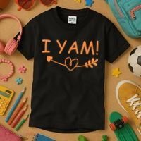 Thanksgiving Matching Couples She's My Sweet Potato I Yam Kids T-Shirt thumb 3