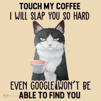 Touch My Coffee I Will Slap You So Hard Cat Coffee Lovers Tote Bag thumb 4