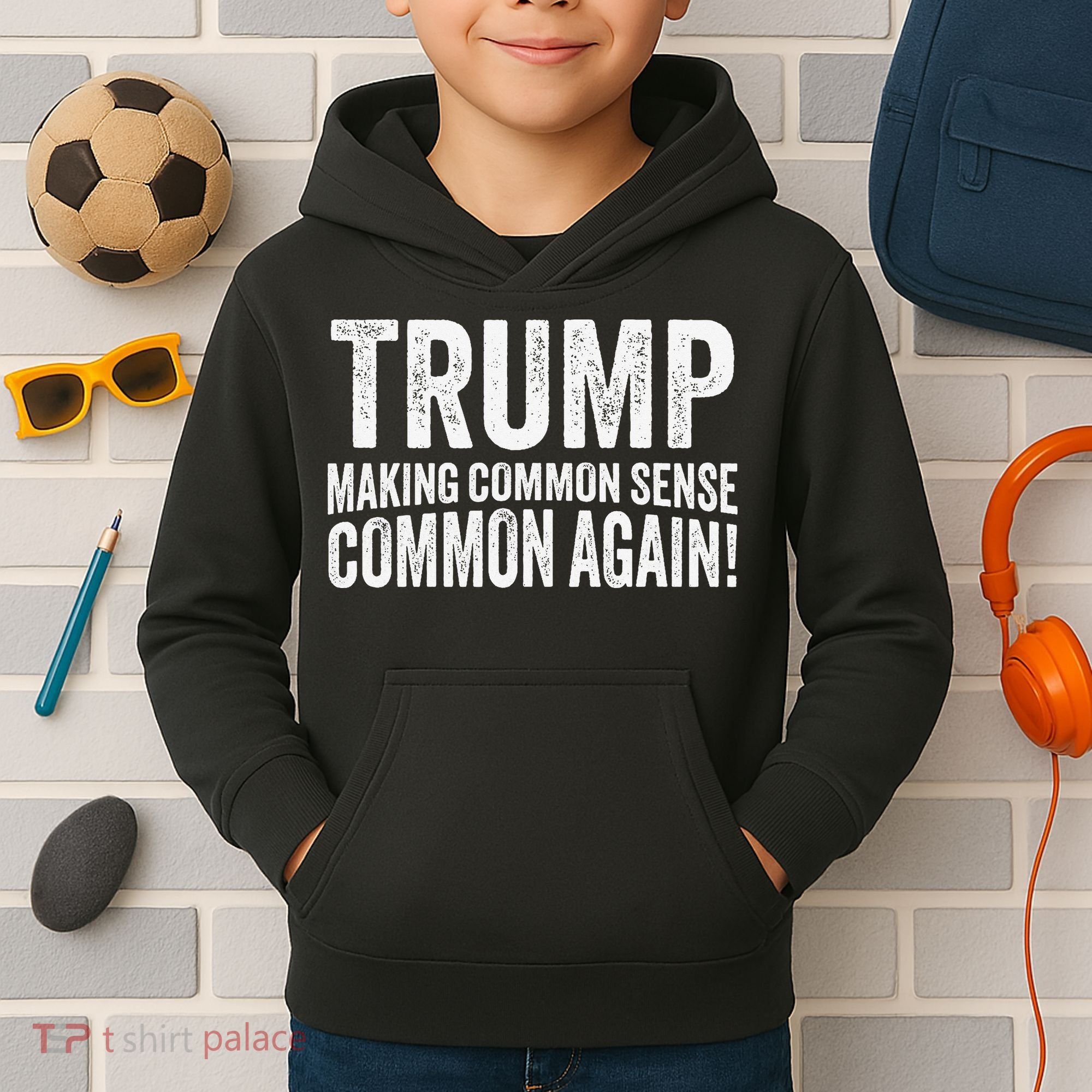 Trump Making Common Sense Common Again Kids Hoodie