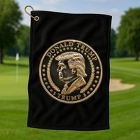 $Trump Meme Coin President Donald Trump Golf Towel thumb 1