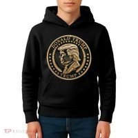 $Trump Meme Coin President Donald Trump Kids Hoodie thumb 4